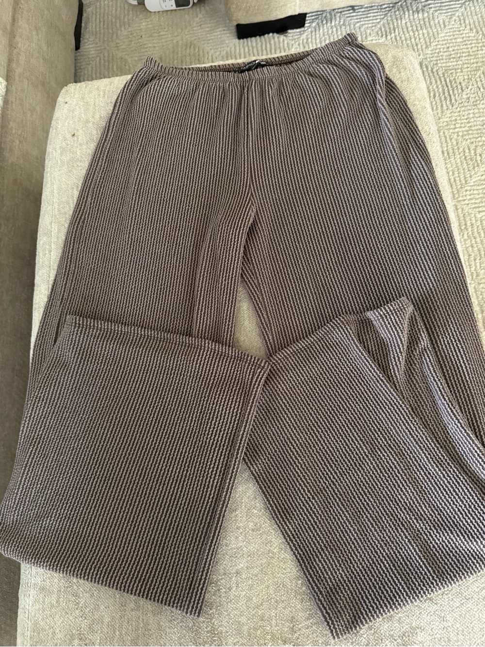 Fashion Nova Ribbed Wide-Leg Knit Pants - brown